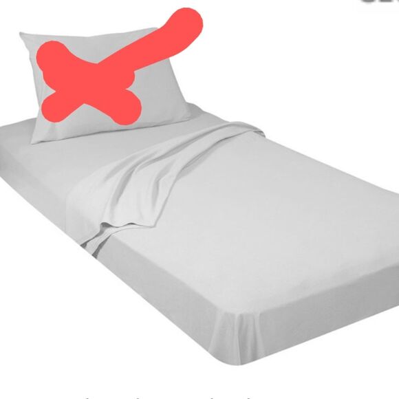 Mainstays heather gray twin XL fitted & flat sheet set w/ OSU pillowcase - Picture 3 of 5